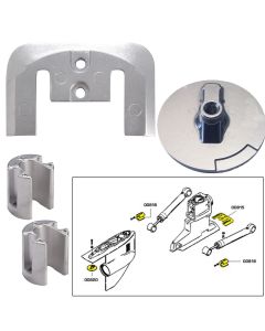 Tecnoseal Anode Kit w/Hardware - Mercury Bravo 2-3 up to 2003 - Magnesium