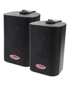 Boss Audio MR4.3B 4" 3-Way Marine Box Speakers (Pair) - 200W - Black