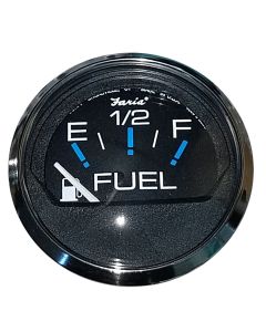 Faria Chesapeake Black SS 2" Fuel Level Gauge (E-1/2-F)