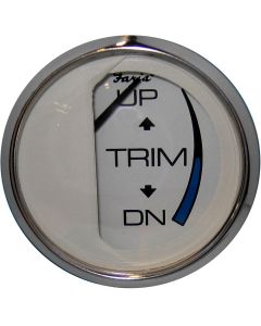 Faria Chesapeake White SS 2" Trim Gauge (Mercury / Mariner / Mercruiser / Volvo DP / Yamaha-2001 and newer)
