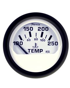 Faria Euro White 2" Water Temperature Gauge (100-250 degreeF)