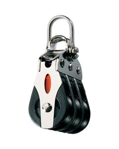 Ronstan Series 20 ball Bearing Block - Triple - 2-Axis Shackle head