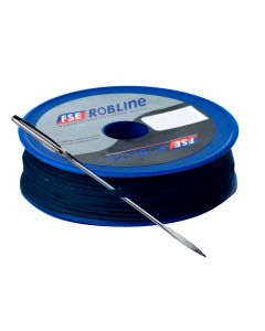 Robline Waxed Tackle Yarn Whipping Twine Kit w/Needle - Dark Navy Blue - 0.8mm x 80M