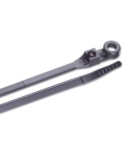 Ancor 8" UV Black Mounting Cable Zip Ties - 25 Pack