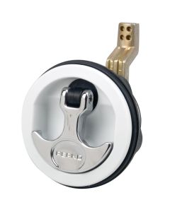 Perko Flush Latch - Surface Mount Offset Cam Bar - 2.5" Hole - White