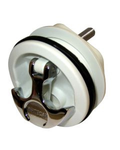 Whitecap T-Handle Latch - Chrome Plated Zamac/White Nylon - No Lock - Freshwater Use Only