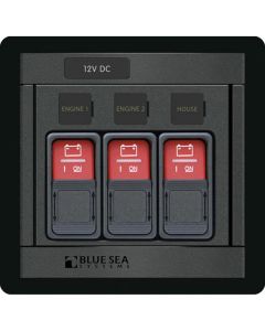 Blue Sea 1148 Remote Control Panel w/(3) 2145 Remote Control Contura Switch