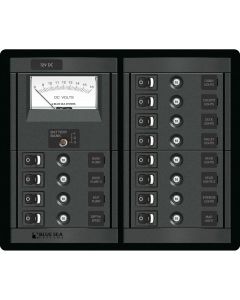 Blue Sea 1464 12 Position Switch CLB + Meter Square