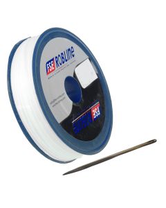 Robline Waxed Tackle Yarn Whipping Twine Kit w/Needle - White - 0.8mm x 80M