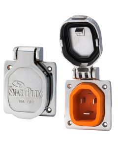 SmartPlug 30 Amp Inlet w/Stainless Steel Cover/No Thermostat - Boat & RV Side