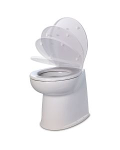 Jabsco 17" Deluxe Flush Raw Water Electric Toilet w/Soft Close Lid - 12V