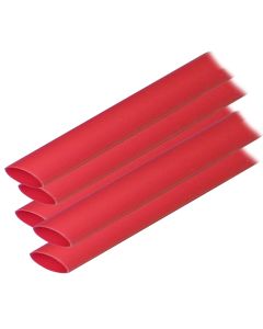 Ancor Adhesive Lined Heat Shrink Tubing (ALT) - 1/2" x 12" - 5-Pack - Red