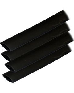 Ancor Adhesive Lined Heat Shrink Tubing (ALT) - 3/4" x 12" - 4-Pack - Black