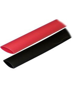Ancor Adhesive Lined Heat Shrink Tubing (ALT) - 3/4" x 3" - 2-Pack - Black/Red