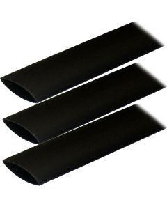 Ancor Adhesive Lined Heat Shrink Tubing (ALT) - 1" x 3" - 3-Pack - Black