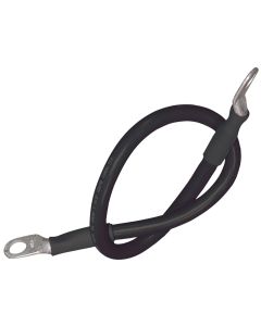 Ancor Battery Cable Assembly, 2 AWG (34mm&#178;) Wire, 5/16" (7.93mm) Stud, Black - 18" (45.7cm)
