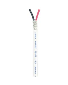 Ancor Twisted Pair w/Shield - 14/2 AWG - Round - Red/Black - 100'