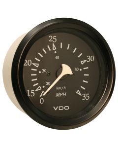 VDO Cockpit Marine 85mm (3-3/8") 35 MPH Pitot Speedometer - Black Dial/Bezel