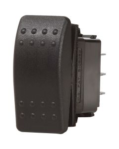 Blue Sea 7938 Contura II Switch DPDT Black - (ON)-OFF-(ON)