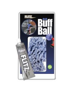 Flitz Buff Ball - Extra Large 7" - Blue w/1.76oz Tube Flitz Polish