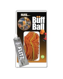 Flitz Buff Ball - Large 5" - Orange w/1.76oz Tube Flitz Polish