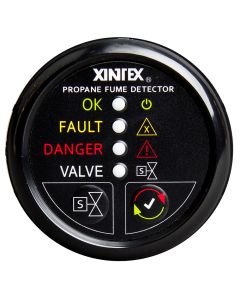 Xintex Propane Fume Detector w/Automatic Shut-Off & Plastic Sensor - No Solenoid Valve - Black Bezel Display