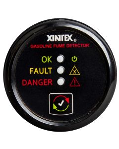 Xintex Gasoline Fume Detector & Alarm w/Plastic Sensor - Black Bezel Display