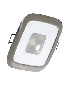 Lumitec Square Mirage Down Light - White Dimming, Red/Blue Non-Dimming - Polished Bezel