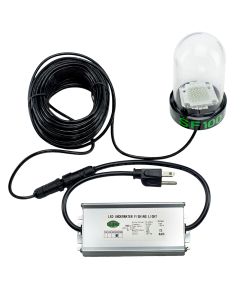 Hydro Glow SF100G 100W/120VVAC Underwater Dock Light - Green Anchored To Bottom