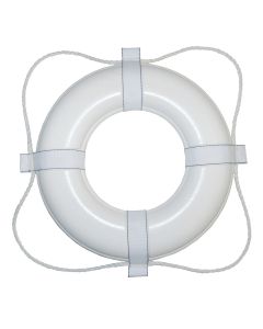 Taylor Made Foam Ring Buoy - 24" - White w/White Rope