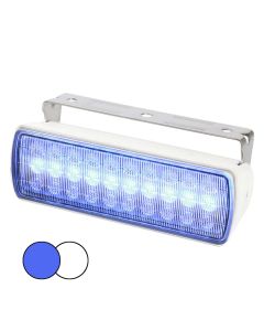 Hella Marine Sea Hawk XL Dual Color LED FloodLights - Blue/White LED - White Housing