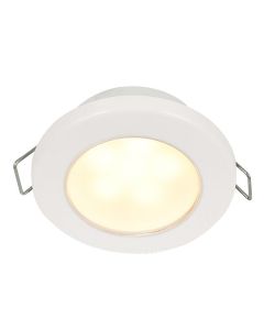 Hella Marine EuroLED 75 3" Round Spring Mount Down Light - Warm White LED - White Plastic Rim - 12V
