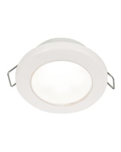 Hella Marine EuroLED 75 3" Round Spring Mount Down Light - White LED - White Plastic Rim - 12V