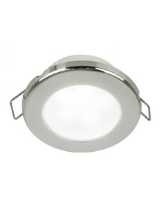 Hella Marine EuroLED 75 3" Round Spring Mount Down Light - White LED - Stainless Steel Rim - 12V