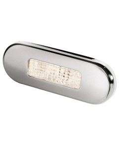 Hella Marine Surface Mount Oblong LED Courtesy Lamp - Warm White LED - Stainless Steel Bezel