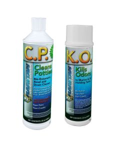 Raritan Potty Pack w/K.O. Kills Odors & C.P. Cleans Potties - 1 of Each - 22oz Bottles