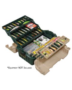 Plano Hip Roof Tackle Box w/6-Trays - Green/Sandstone