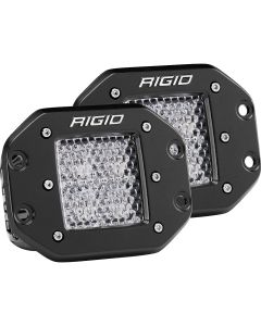 RIGID Industries D-Series PRO - Flush Mount - Diffused - Pair - Black