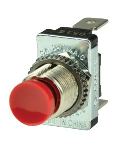 BEP Red SPST Momentary Contact Switch - OFF/(ON)