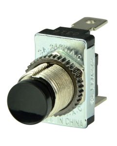 BEP Black SPST Momentary Contact Switch - OFF/(ON)