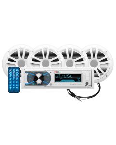 Boss Audio MCK632WB.64 Package AM/FM Digital Media Receiver; 2 Pairs of 6.5" Speakers & Antenna