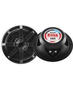 Boss Audio MR52B 5.25" 2-Way 150W Marine Full Range Speaker - Black - Pair