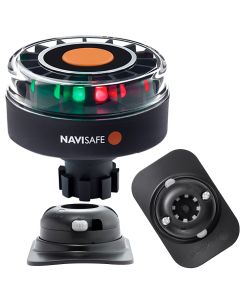 Navisafe Navilight Tricolor 2NM w/Navibolt Base & RIB Mount - Black