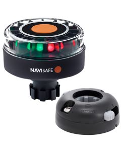 Navisafe Navilight Tricolor 2NM w/Navibolt Base & Horizontal Mount - Black