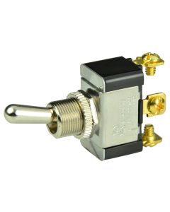 BEP SPDT Chrome Plated Toggle Switch - ON/OFF/(ON)