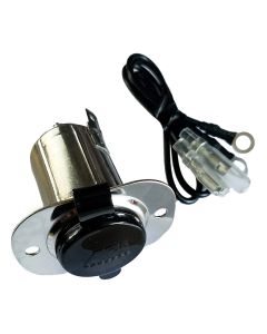 Marinco Stainless Steel 12V Receptacle w/Cap