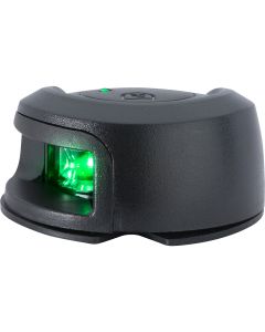 Attwood LightArmor Deck Mount Navigation Light - Black Composite - Starboard (green) - 2NM
