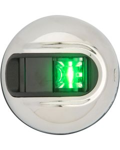 Attwood LightArmor Vertical Surface Mount Navigation Light - Starboard (Green) - Stainless Steel - 2NM