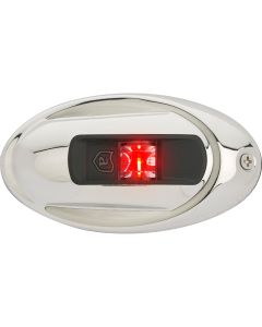 Attwood LightArmor Vertical Surface Mount Navigation Light - Oval - Port (red) - Stainless Steel - 2NM