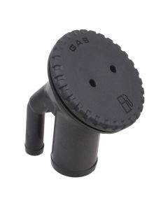 Perko 0542 Vented Fill f/1-1/2" Hose - Angled Neck - Gas - Black
